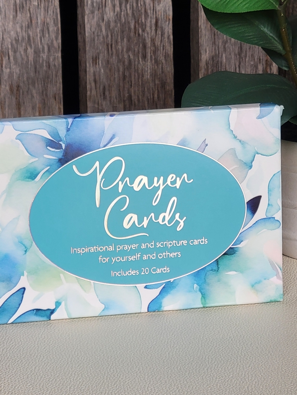 Prayer + Scripture cards set of 20 different messages turquoise watecolor floral